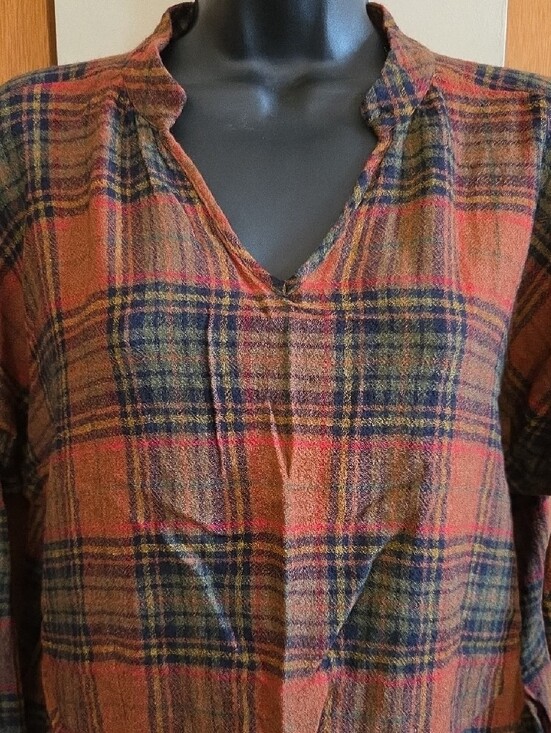 Madewell Tops - Madewell Plaid Split-Neck Plaid Tunic